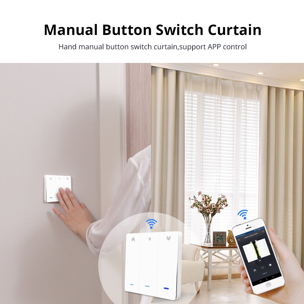 Zemismart Zigbee Tuya Smart Gordijn Schakelaar Voor Rolgordijn Motor Muur Drukknop Alexa Echo Google Home Timer