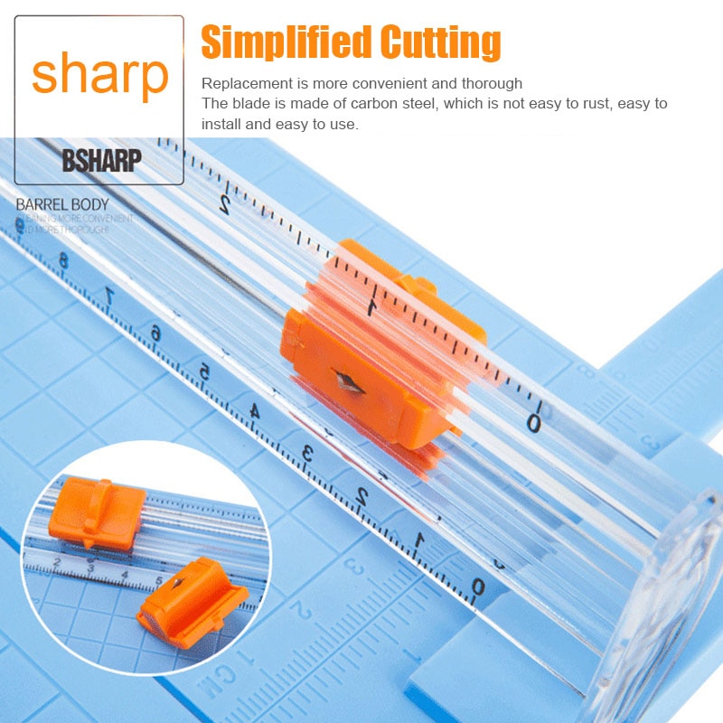 Paper Cutter Replacement Blades with Automatic Security Safeguard for A4 Paper Trimmer PR