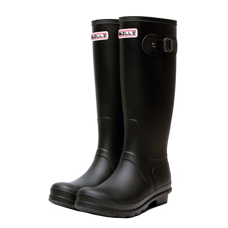 Red Rubber Rainboots Tall Rain Boots for Women British Classic Waterproof Rainboots Ladies Wellies Wellington Matte Boots