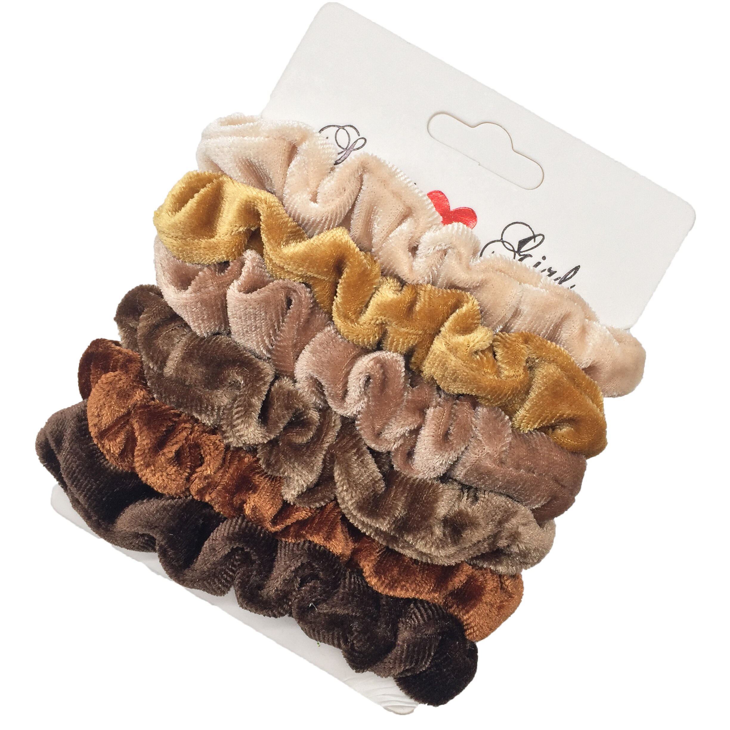 Paquete de Scrunchies del pelo de terciopelo para niña, bandas elásticas para el pelo, conjunto de soporte para cola de caballo, accesorios para el cabello, sólido, sin arrugas, 10/6 Uds./lote