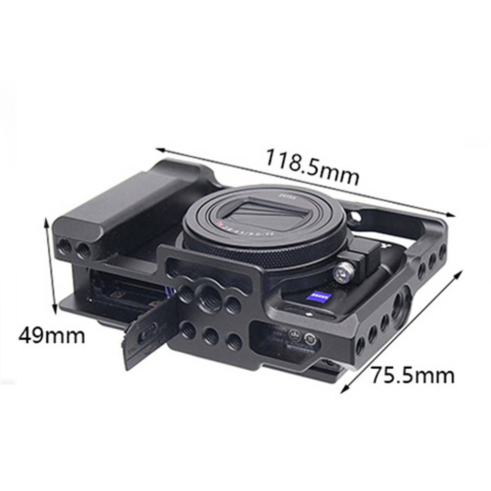Aluminium Beschermende Cover Camera Kooi Voor Sony RX100 M7 Vii 7 Quick Release Plate Bracket Mount Adapter W/1/4 Draad Gat