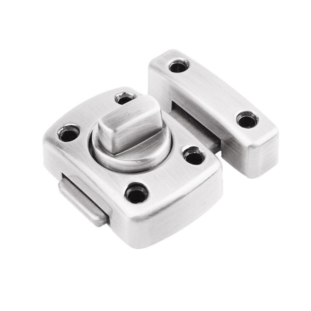 1 Pcs Zinc Alloy Thick Anti-theft Security Door Rotate Latch Exquisite Fasion Slide Lock For Gate Cabinet Window Easy To Install: Silver 52mmx38mm