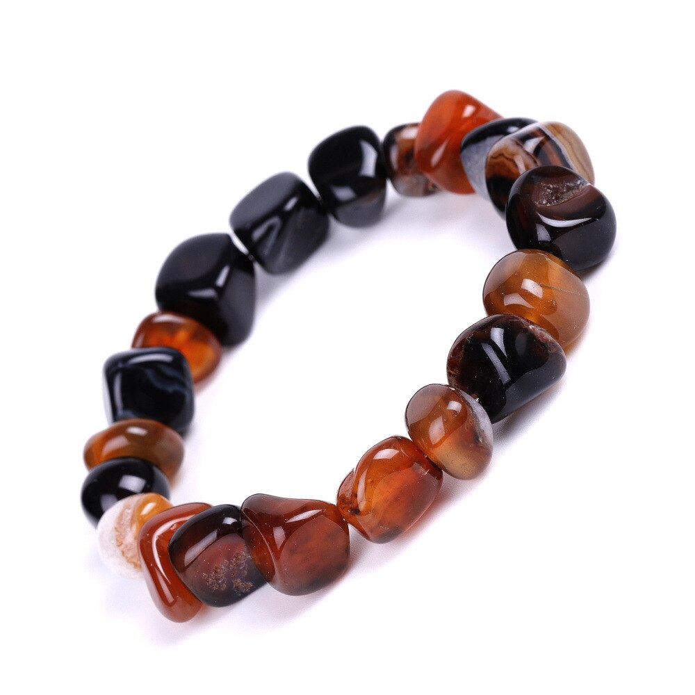 Onregelmatige Natuursteen Kleurrijke Kralen Zomer Armband Groen Geel Rood Carneool Elastische Touw Balance Energy Body Armbanden