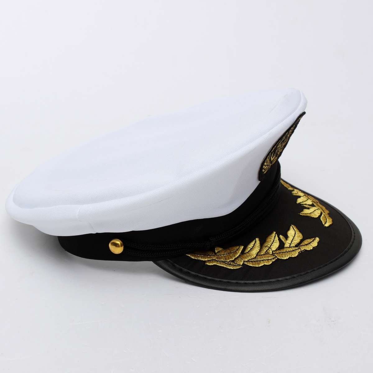 Hvid voksen yacht båd kaptajn hat navy kasket sømand kostume fest kjole tøj kostume fest cosplay kjole sømand hat