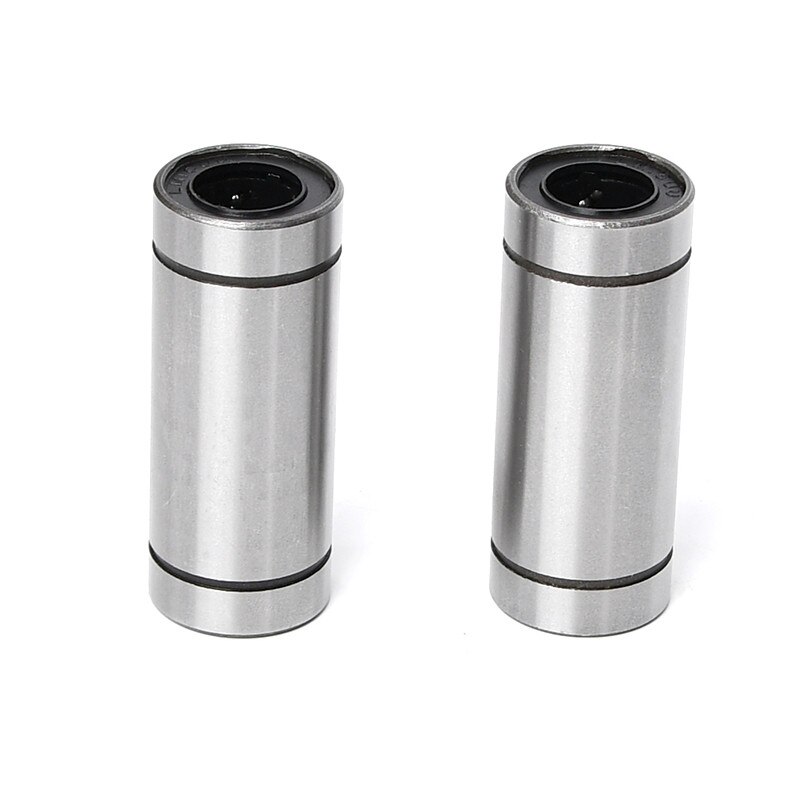 Rodamientos de bolas lineales LM6LUU LM8LUU LM10LUU LM12LUU 6mm 8mm 10mm buje de 12mm buje 3D piezas de impresora, rodamientos lineales de aluminio, 2 uds.