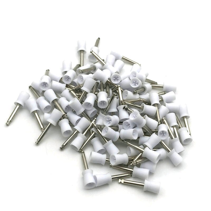 Copo de polimento dental, copo de polimento de dente, escova polidora, copo de borracha propótica, ferramenta de dentista, material de laboratório, haste de 100mm, 2.35 peças