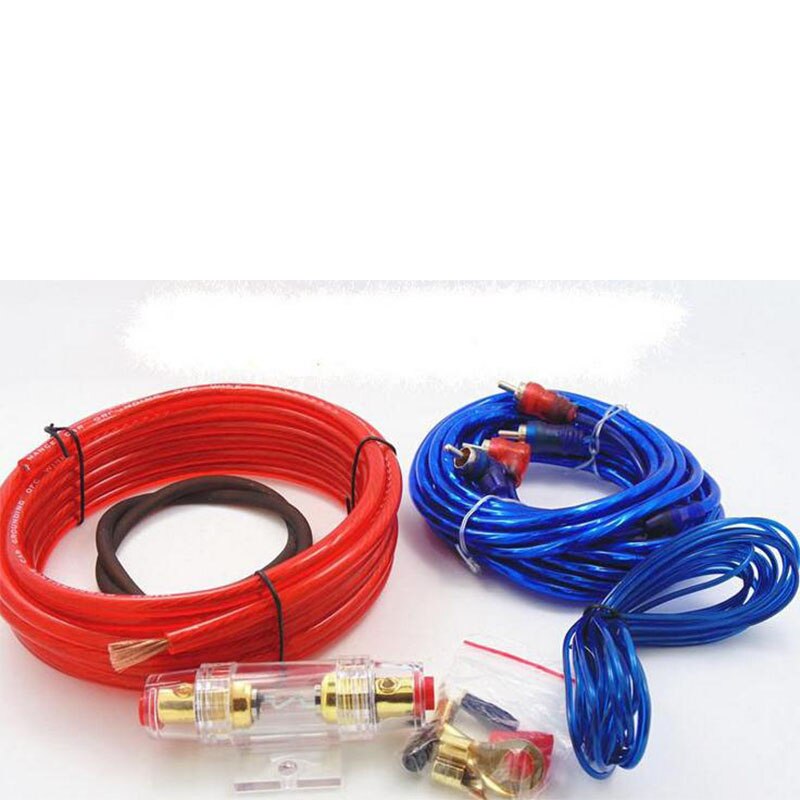 1500W Subwoofer Amplifier Fuse Holder Wire Cable Kit 8GA AMP Wiring Car Audio