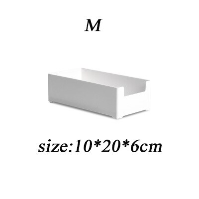 Adjustable Drawer Style Organizer Plastic Closet Drawer Divider Tray Makeup Organizer Sundries Container Cutlery Storage Box: M