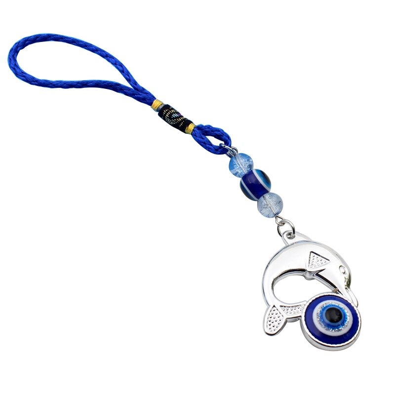 Turks Blauwe Boze Oog Dolfijn Hanger Amuletten Lucky Charm Opknoping Ornament Voor Thuis Slaapkamer Woonkamer Auto Decoratie Housewarm: Blue