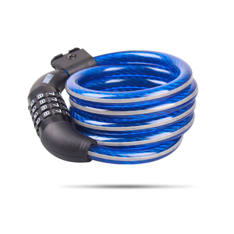 Premium etook fiets gecodeerde kabelsloten, combinatieslot, antidiefstalslot voor mountainbikes voor thuis.: Et150 blauw
