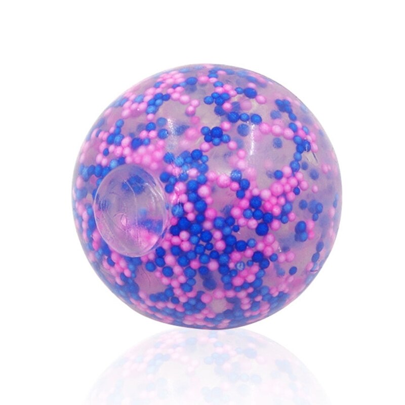 Spongy rainbow ball leksak svampig pärla stressboll leksak pressbar stress squishy leksak stressavlastning boll anti-stress leksaker: C