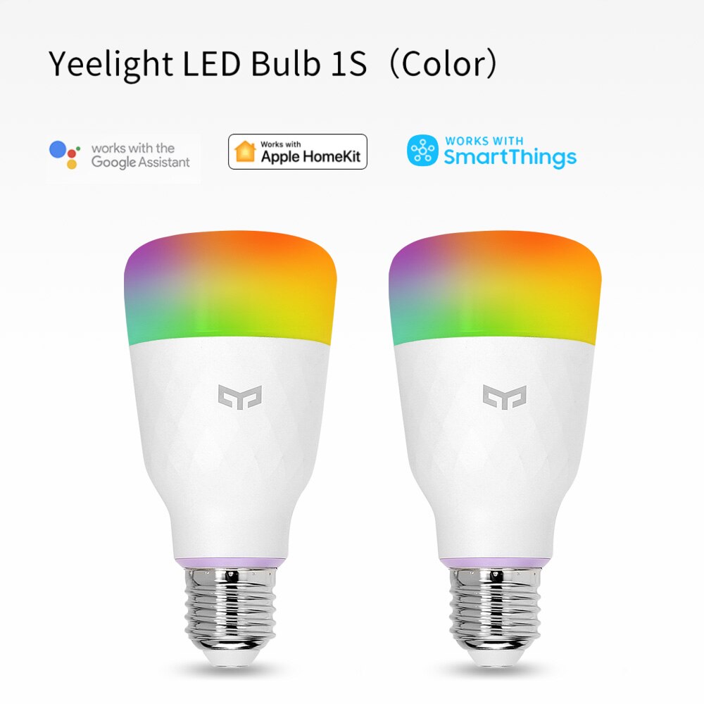 Yeelight Led Slimme Lamp 1S/1SE Rgb Kleurrijke Lamp AC100V-240V E27 Wifi Remote Voice Control Voor Xiaomi En google Assistent: 1S 2PCS