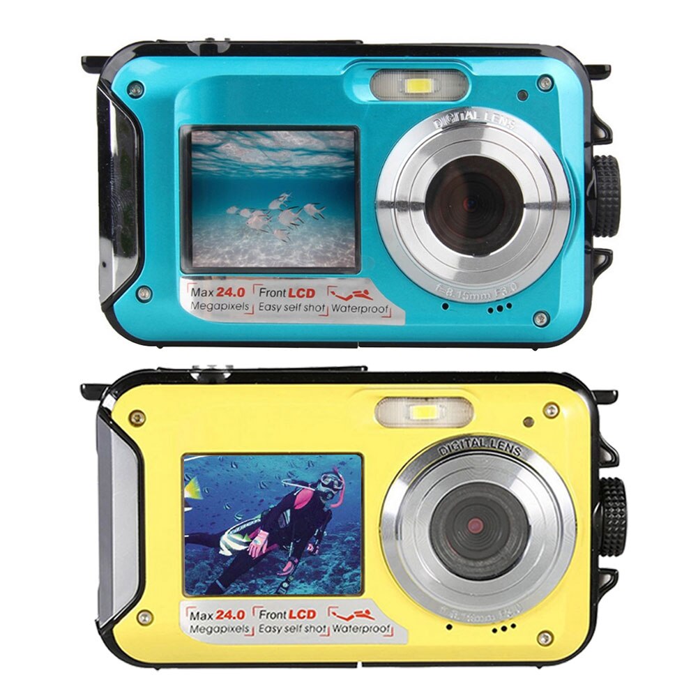 Digital Camera Underwater Camera 48MP Waterproof Camera With Dual Screen For Snorkeling Swimming Surfing Drifting 1080p