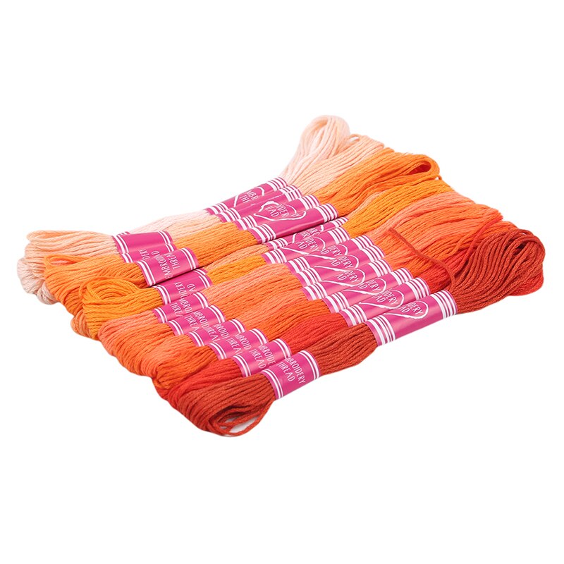 Cross Stitch Thread Unique Style Embroidery Thread Diy Hand-Sewn Strand Process Gradient Embroidery Thread