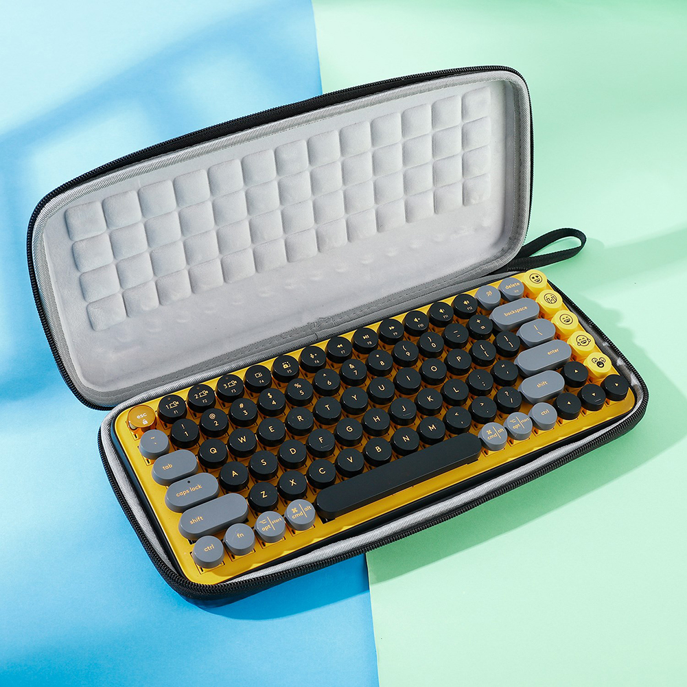 Tragbare Wasserdichte Tastatur Lagerung Tasche Reise Kasten schwer EVA Trage fallen für Logitech Pop Schlüssel Erweiterte Drahtlose Tastatur