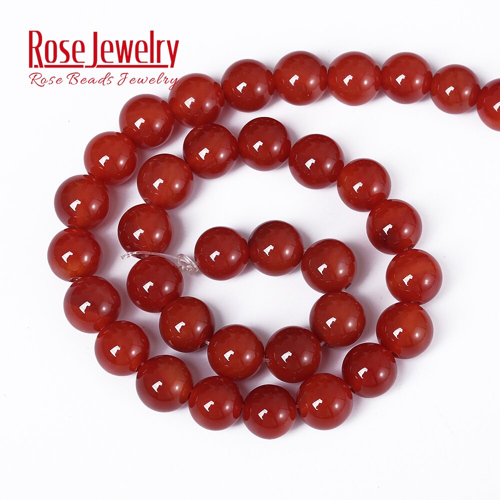 AAAAA Natural Stone Red Agates Carnelian Round Gem Loose Beads 15" Strand 4 6 8 10 12 14 16 MM Pick Size For Jewelry Making