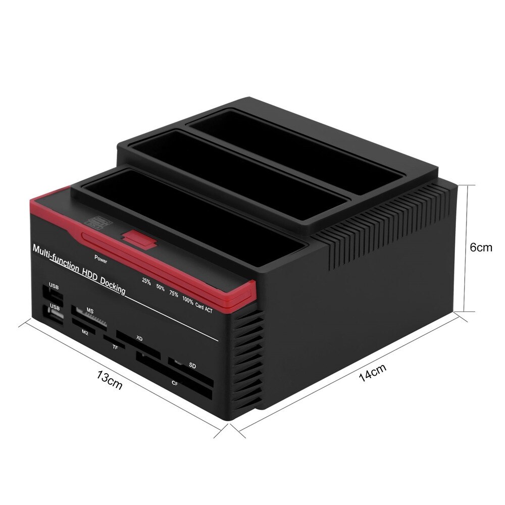 All In 1 Hard Drive Docking Station Usb 3.0 To Sata External Cloning Function Hard Disk Base High Speed With Card Reader