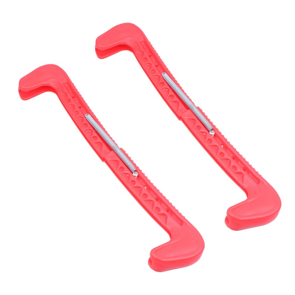Ice Skate Guards - Adjustable Figure Blade Covers - Pair - Red