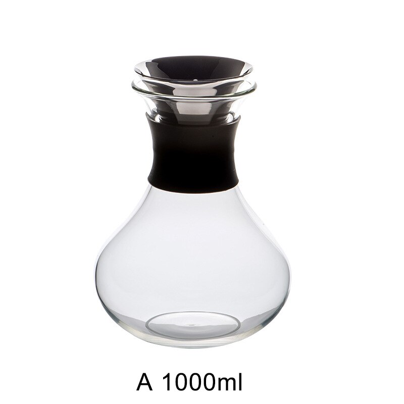 Grote Capaciteit Ketel Drip-Gratis Glas Pitcher Met Deksel Hittebestendige Huishoudelijke Ijs Thee Pot Koud Water Jug: A 1000ML