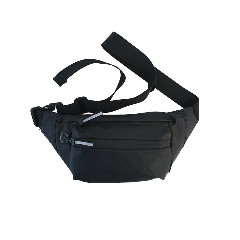 Bolsos de pecho reflectantes con cremallera para mujer, bandoleras de cuero sintético multifunción con tres bolsillos, cruzado, seguro, oculto, G200: Black