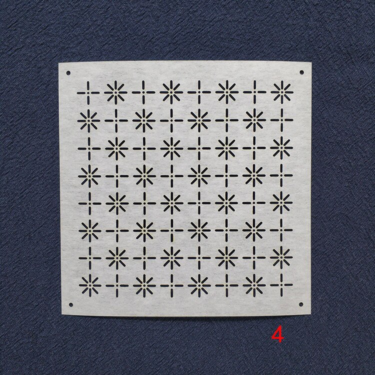 Pochoir Sashiko, motif de broderie Sashiko, pochoir matelassé, 4 &quot;de diamètre, 9 Options de motif: 4