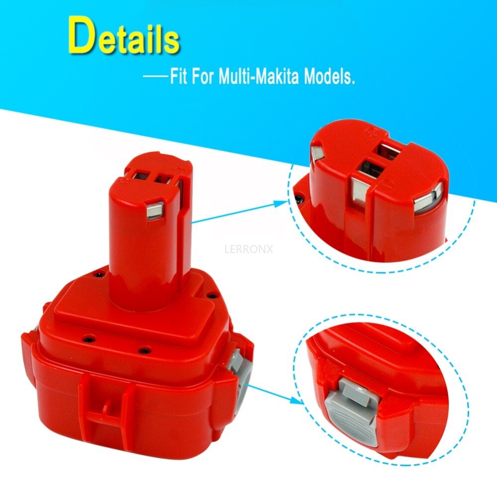 Replacement Rechargeable battery 2000mah Ni-CD for Makita 12V battery of screwdriver PA12 1220 1222 1235 power tools 6227D 6271D