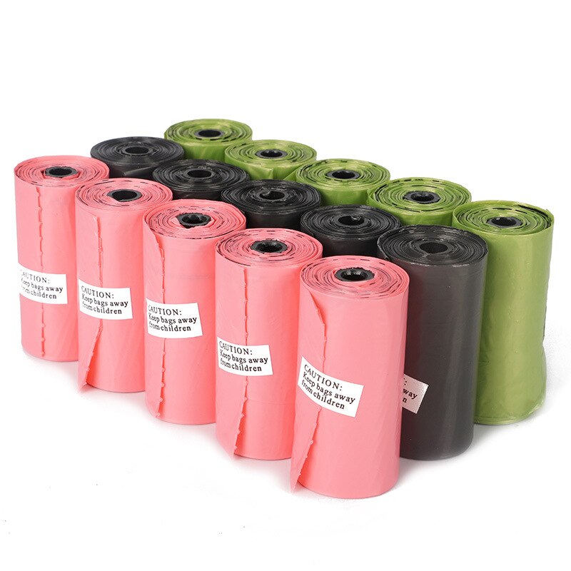 Bolsas de basura para mascotas compostables, ecológicas, biodegradables, 2 rollos/30 Uds.