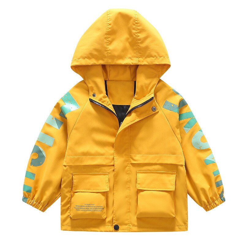 Kids Jongens Letters Gedrukt Capuchon Lente/Herfst Grote Maagd Tuniek 4-12 Jaar Oud