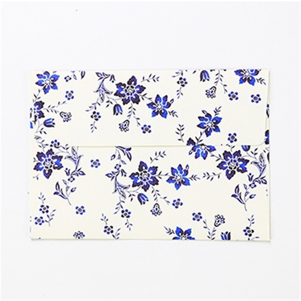 Sobres de flores Vintage, 5 uds., cubierta romántica de papel de carta, para manualidades, tarjetas de polietileno y bolsas de embalaje, cubierta para pagos, suministros para fiestas y bodas: 5pcs E