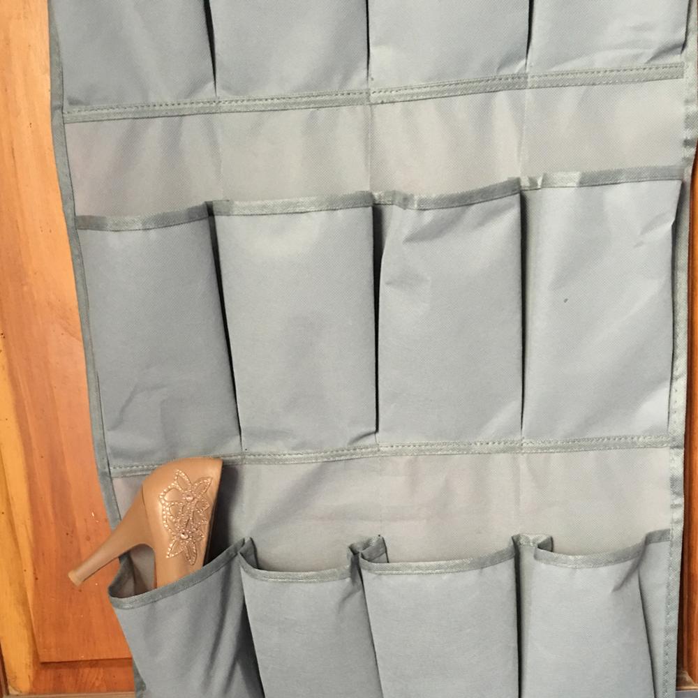 Over Door Shoe Rack Organizer 24 Pocket Hanging Shoe Rack Fabric Closet Shoe Organizer Storage Bag Space Saver Convenient Holder