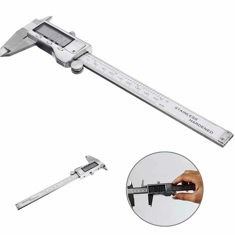 Fghgf 0-150mm 6 " ruostumattomasta teräksestä valmistettu pakometri digitaalinen nonierisatula stahngel mittari pakymetri syvyys nonier mittalaite