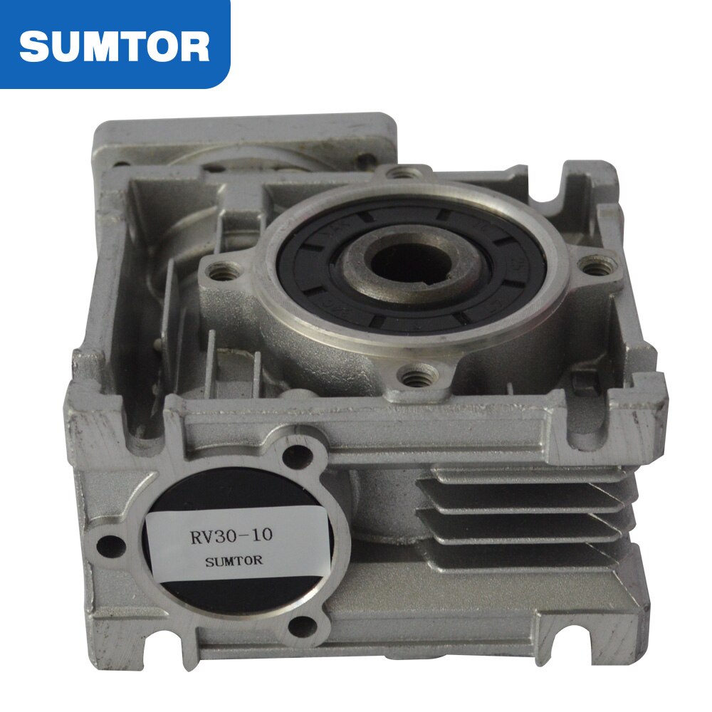 SUMTOR 7.5~60:1 Nema 23 RV30 Worm Gearbox Reducer 11mm input shaft 14mm output shaft