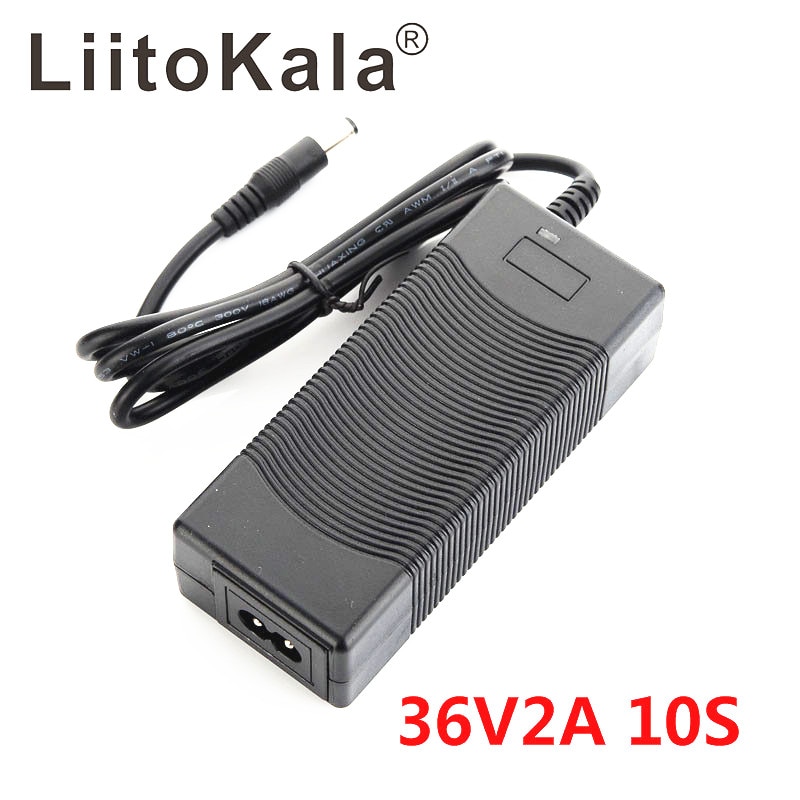 LiitoKala 10S 36V2A charger 42V 2A Charger 100-240V Input Lithium Li-ion Charger For 36V Electric Bike and wo-wheel Vehicle