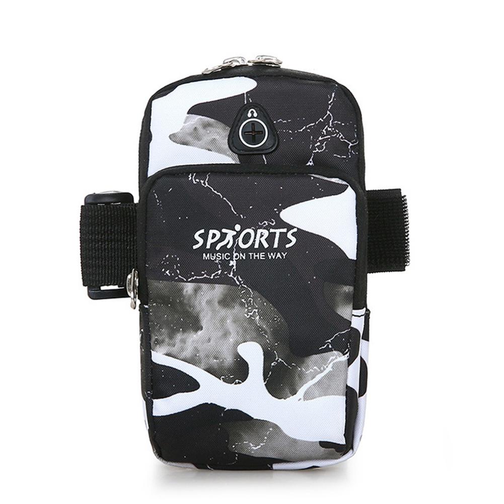 Pinshang Unisex Mobiele Telefoon Arm Bag Nylon Running Outdoor Sport Mobiele Telefoon Pols Zak: 2 - black