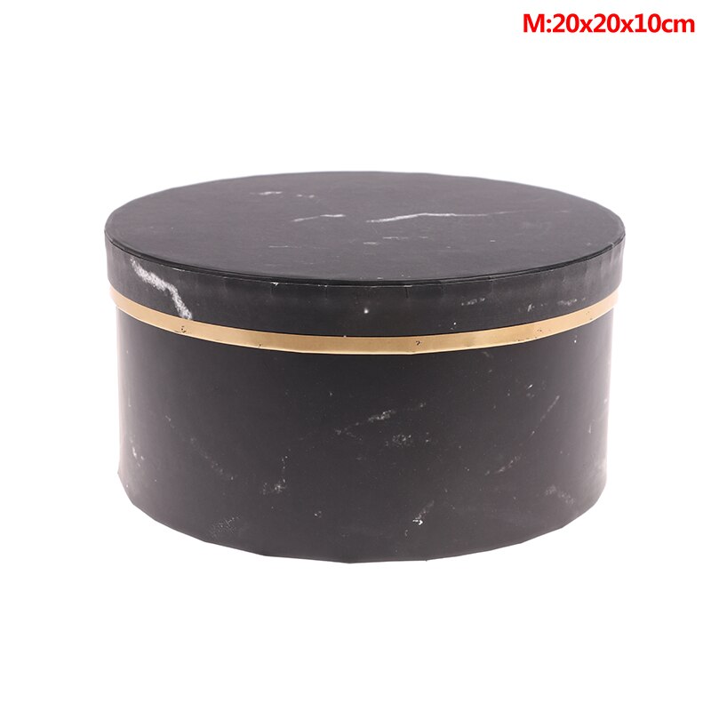 Marmer Romantische Ronde Bloem Doos Bloem Verpakking Papieren Zak Cadeau Lanyard Opbergdoos Bloemist Boeket Bloem Doos Met Deksel: BKM