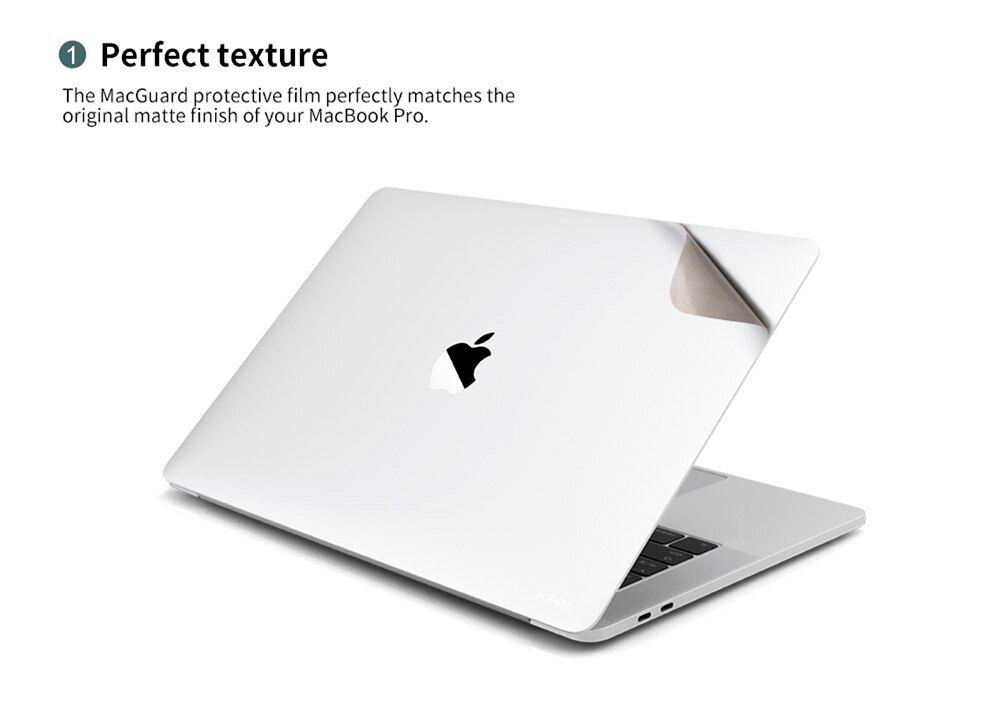 JCPAL MacGuard Complete Protective Film Set for MacBook Pro 13" with Touch Bar 5in1 Skin Full Body Protector