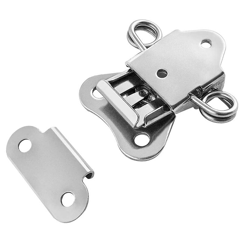 4 Pack 304 Stainless Steel Twist Latch With Keeper And Spring Butterfly Draw Latch For Case Box