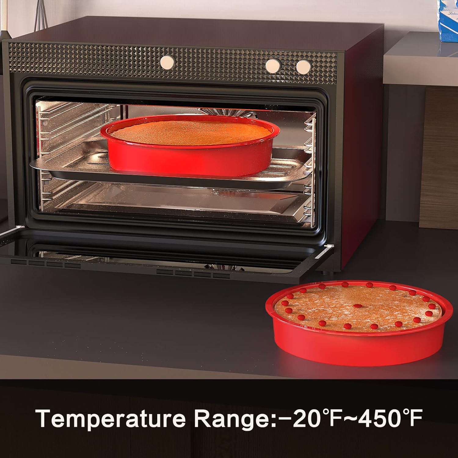 Molde para tartas redondo, molde de silicona para hornear, molde para hornear antiadherente para pastel de capa, tarta de queso y pastel de chocolate, 4 ", 6 y q