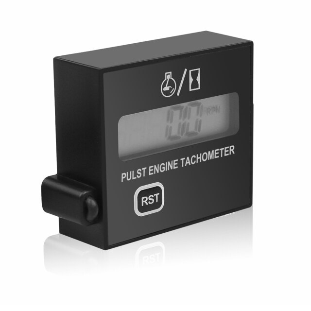 Lawn Mower Tachometer Digital Display Inductive Pulse Speed Tachometer Chainsaw High Tachometer Gasoline Engine: Square style