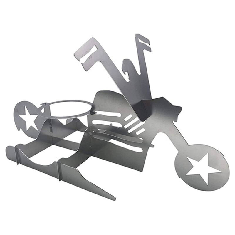 Portable BBQ Barbecue Chicken Stand Outdoors Grill For Bbq Motorcycle Model Stainless Steel Grill Kitchen Accessories: A