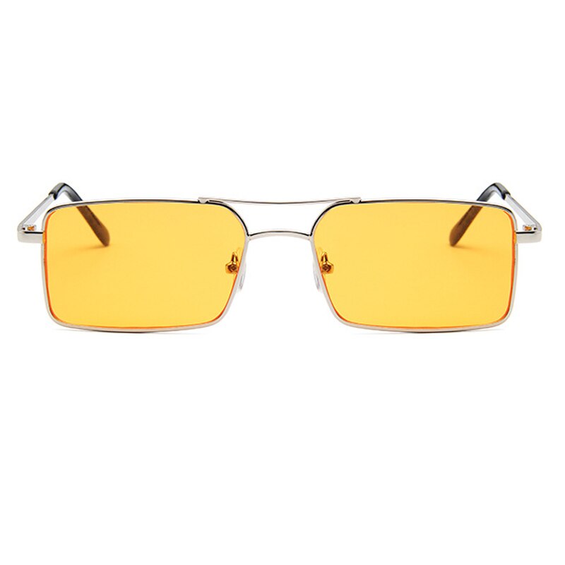 Oec cpo vintage firkantet metal steampunk solbriller damemærke metal punk solbriller kører mænd oculos de sol  o156: C2 guld-orge