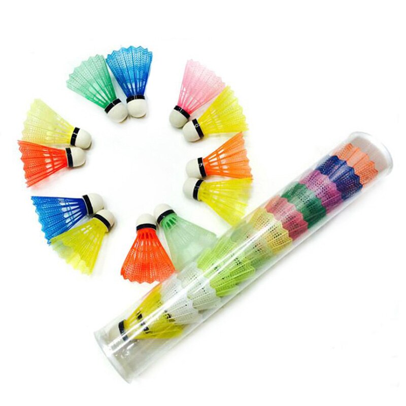 Volantes de bádminton de colores, plumas de ganso, pelotas de bádminton para deportes al aire libre, accesorios de bádminton duraderos, 12 Uds.