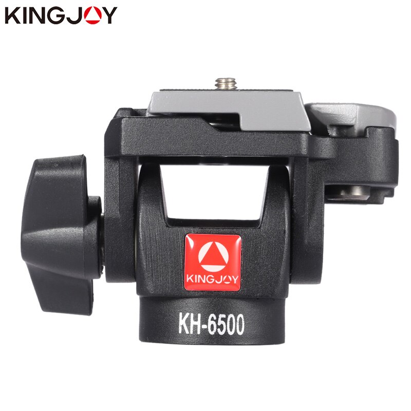KINGJOY-trípode de KH-6500 oficial, cabeza de bola giratoria frontal a trasera, Mini de aluminio con placa de 1/4 y tornillo de 3/8 pulgadas para cámara DSLR