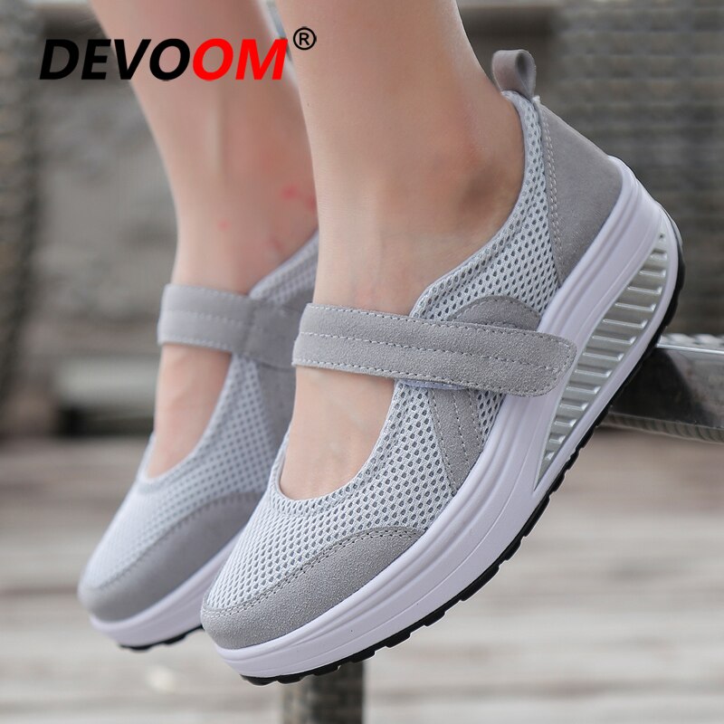 Swing Sneakers Jump Shoes Breathable Mesh Women Sport Shoes Sneakers Women Fitness Massaging Shoes Workout Shoes For women