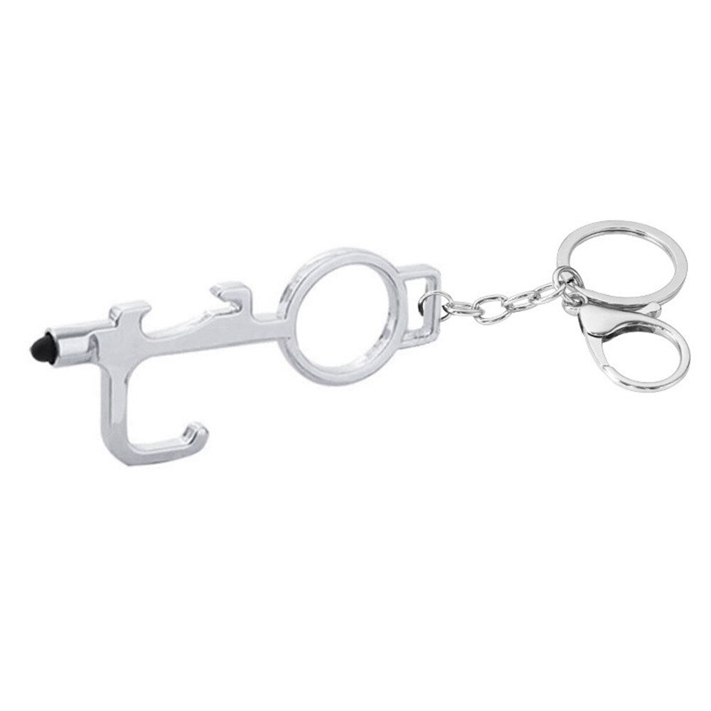 Portable presse ascenseur outil hygiène main antimicrobien alliage EDC ouvre-porte porte poignée clé métal Portable ouvre-porte