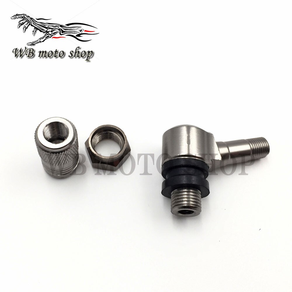 Cnc aluminium motorsykkel 50cc-600cc metall gass munnstykke grad vinkel ventil adapter dekk ventil forlengelsesventil stamme