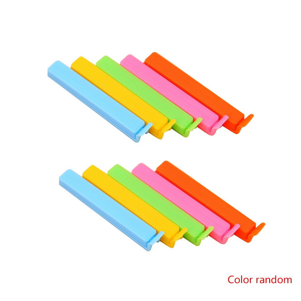 10 stks/set Draagbare Kleurrijke Plastic Clips Heldere Kleur Voedsel Theezakjes Afdichting Klemmen Keuken Supply Kleur Willekeurige