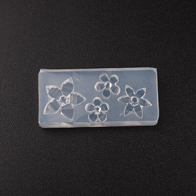 Moule en résine de Silicone pour bijoux, 1 pièce, UV, liquide, 3D, roses, fleurs, breloques, pour bricolage, Nail Art: 4