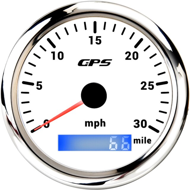 85mm GPS Speed Gauge Meter 0-30/60/120/200 Km/h MPH 0-80/160 MPH 7 Colors Backlight for Truck Car Yachts: 30MWS