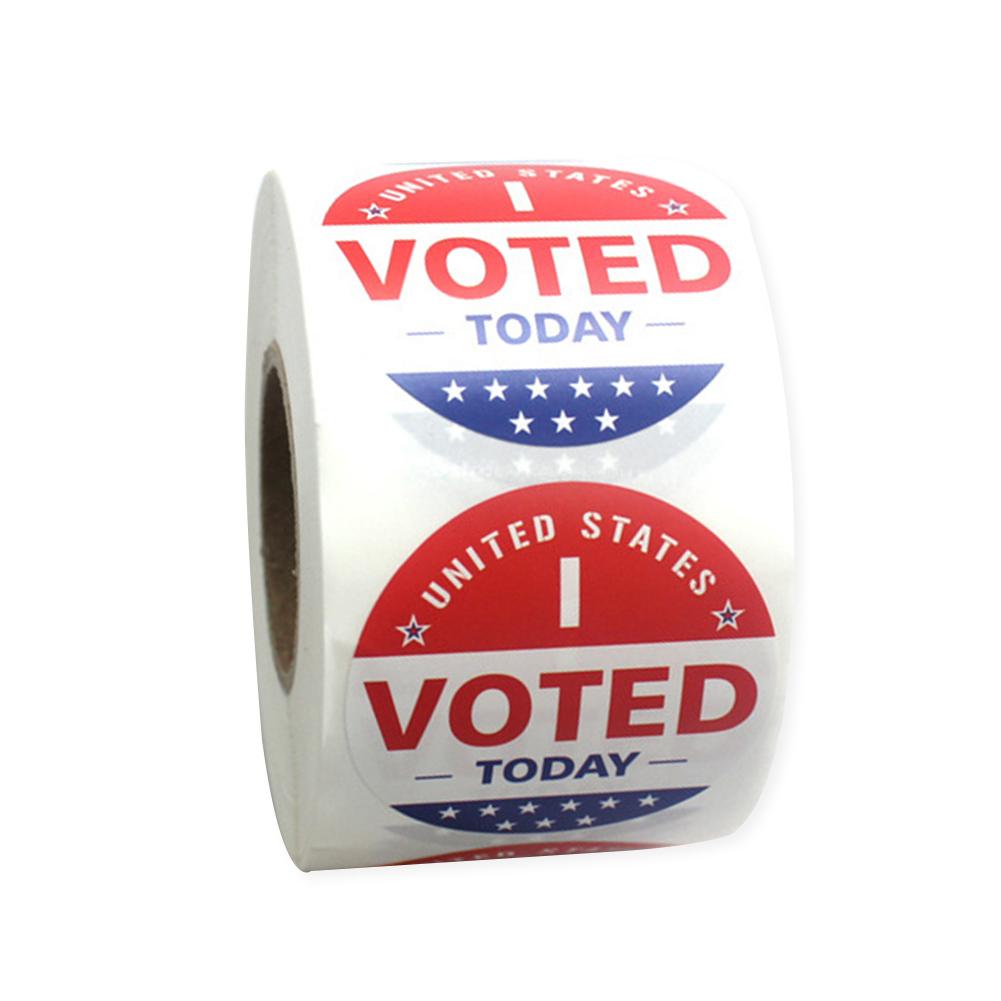 500pcs/roll I Voted Today Stickers 1.5 Inch Round Stickers 500 Labels Per Roll Professionally Printed For President Election: 04